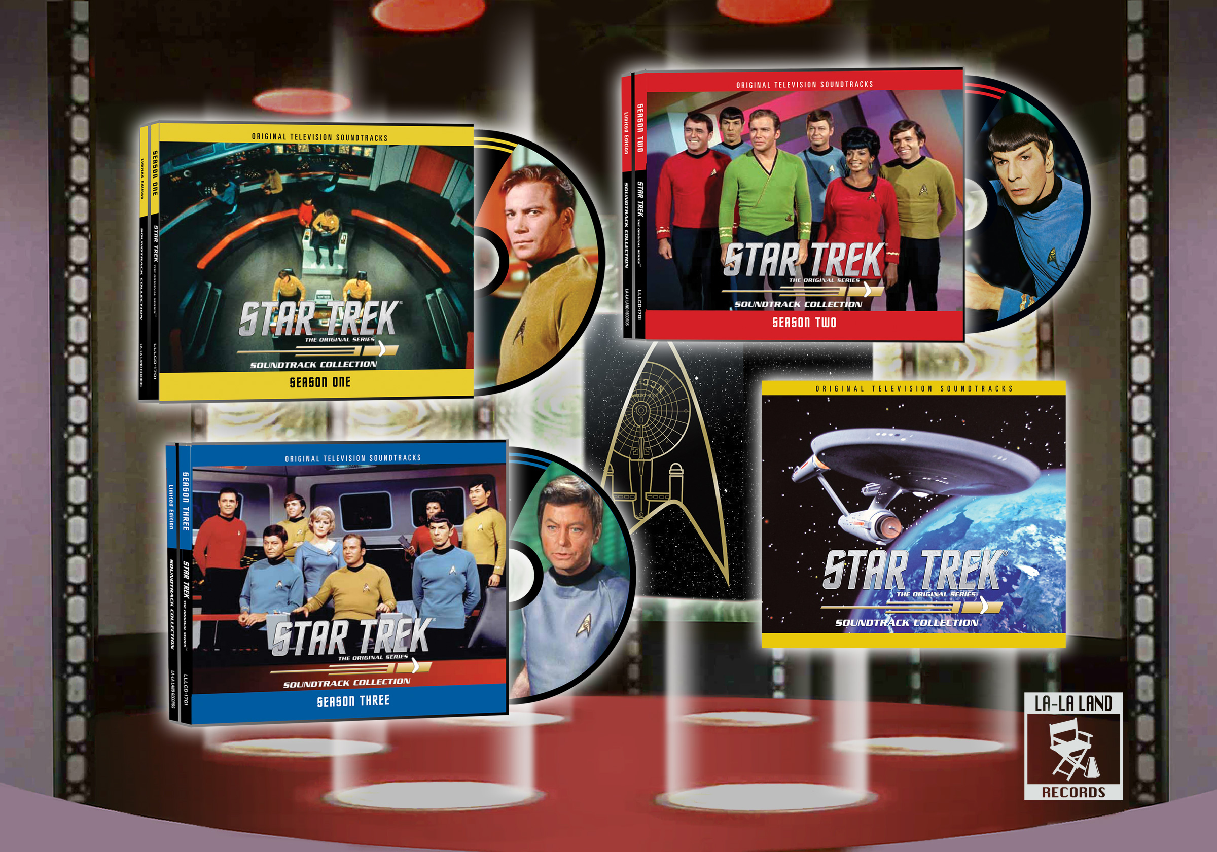 Star Trek TOS The Original Series Remasted Ships In Motion Complete Set #RL1-RL9 